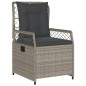 vidaXL Gartensessel 2 Stk. Verstellbar Hellgrau Poly Rattan vidaXL Gartensessel 2 Stk. Verstellbar Hellgrau Poly Rattan