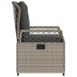 vidaXL Gartensessel 2 Stk. Verstellbar Hellgrau Poly Rattan vidaXL Gartensessel 2 Stk. Verstellbar Hellgrau Poly Rattan