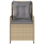 vidaXL Gartensessel 2 Stk. Verstellbar Beige Poly Rattan vidaXL Gartensessel 2 Stk. Verstellbar Beige Poly Rattan