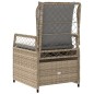 vidaXL Gartensessel 2 Stk. Verstellbar Beige Poly Rattan vidaXL Gartensessel 2 Stk. Verstellbar Beige Poly Rattan