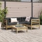 vidaXL 5-tlg. Garten-Sofagarnitur mit Kissen Kiefernholz Imprägniert vidaXL 5-tlg. Garten-Sofagarnitur mit Kissen Kiefernholz Imprägniert