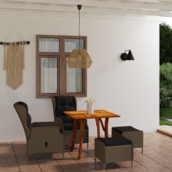 5-tlg. Garten-Essgruppe Braun
