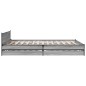 vidaXL Bettgestell mit Schubladen Grau Sonoma 140x200 cm Holzwerkstoff vidaXL Bettgestell mit Schubladen Grau Sonoma 140x200 cm Holzwerkstoff