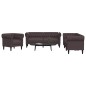 vidaXL 3-tlg. Sofagarnitur Dunkelbraun Stoff vidaXL 3-tlg. Sofagarnitur Dunkelbraun Stoff