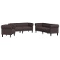 vidaXL 3-tlg. Sofagarnitur Dunkelbraun Stoff vidaXL 3-tlg. Sofagarnitur Dunkelbraun Stoff