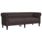 vidaXL 3-tlg. Sofagarnitur Dunkelbraun Stoff vidaXL 3-tlg. Sofagarnitur Dunkelbraun Stoff