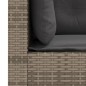 vidaXL Gartensofa mit Kissen 3-Sitzer Grau Poly Rattan vidaXL Gartensofa mit Kissen 3-Sitzer Grau Poly Rattan