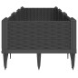 vidaXL Pflanzkasten mit Erdspießen Schwarz 125x40x28,5 cm PP vidaXL Pflanzkasten mit Erdspießen Schwarz 125x40x28,5 cm PP