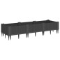 vidaXL Pflanzkasten mit Erdspießen Schwarz 125x40x28,5 cm PP vidaXL Pflanzkasten mit Erdspießen Schwarz 125x40x28,5 cm PP