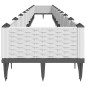 vidaXL Pflanzkasten mit Erdspießen Weiß 362,5x42,5x28,5 cm PP vidaXL Pflanzkasten mit Erdspießen Weiß 362,5x42,5x28,5 cm PP