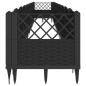 vidaXL Pflanzkasten mit Erdspießen Schwarz 363,5x43,5x43,5 cm PP vidaXL Pflanzkasten mit Erdspießen Schwarz 363,5x43,5x43,5 cm PP