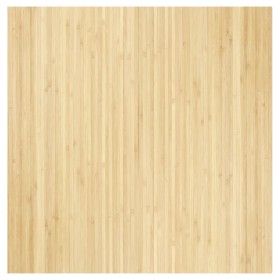 vidaXL Teppich Rechteckig Hell Natur 100x100 cm Bambus