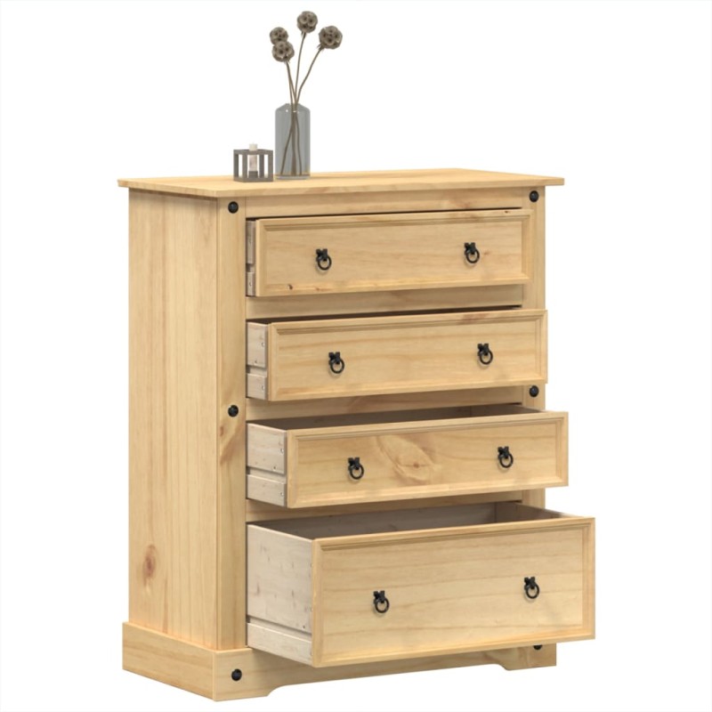 vidaXL Kommode Corona 92x48x120 cm Massivholz Kiefer vidaXL Kommode Corona 92x48x120 cm Massivholz Kiefer