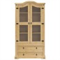 vidaXL Vitrine Corona 99x43x187 cm Massivholz Kiefer vidaXL Vitrine Corona 99x43x187 cm Massivholz Kiefer