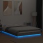 vidaXL Bettgestell mit LED Betongrau 140x200 cm Holzwerkstoff vidaXL Bettgestell mit LED Betongrau 140x200 cm Holzwerkstoff