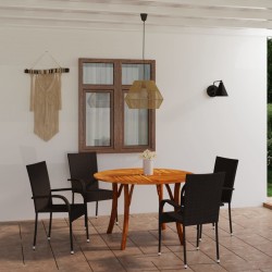 5-tlg. Garten-Essgruppe Braun