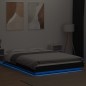 vidaXL Bettgestell mit LED Schwarz 140x200 cm Holzwerkstoff vidaXL Bettgestell mit LED Schwarz 140x200 cm Holzwerkstoff