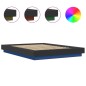 vidaXL Bettgestell mit LED Schwarz 140x200 cm Holzwerkstoff vidaXL Bettgestell mit LED Schwarz 140x200 cm Holzwerkstoff