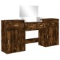 vidaXL 4-tlg. Schminktisch-Set Räuchereiche Holzwerkstoff vidaXL 4-tlg. Schminktisch-Set Räuchereiche Holzwerkstoff