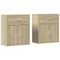 vidaXL Sideboards 2 Stk. Sonoma-Eiche 60x31x70 cm Holzwerkstoff vidaXL Sideboards 2 Stk. Sonoma-Eiche 60x31x70 cm Holzwerkstoff