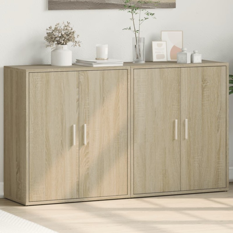 vidaXL Sideboards 2 Stk. Sonoma-Eiche 60x31x70 cm Holzwerkstoff vidaXL Sideboards 2 Stk. Sonoma-Eiche 60x31x70 cm Holzwerkstoff