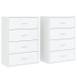 vidaXL Sideboards 2 Stk. Weiß 60x31x84 cm Holzwerkstoff vidaXL Sideboards 2 Stk. Weiß 60x31x84 cm Holzwerkstoff