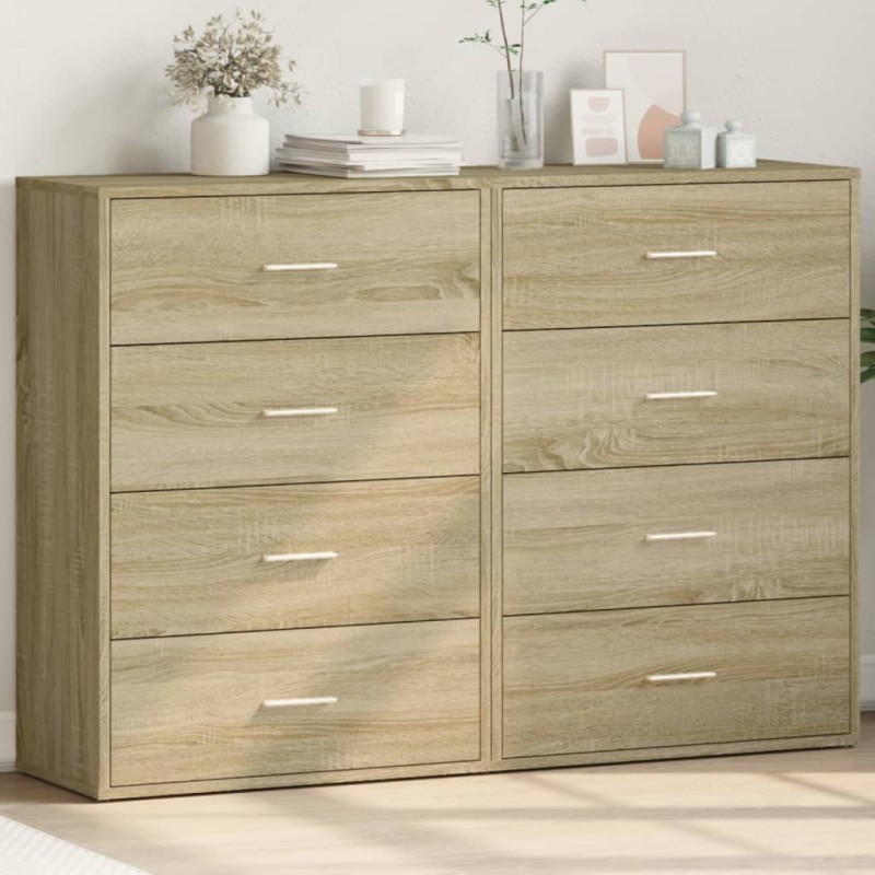 vidaXL Sideboards 2 Stk. Sonoma-Eiche 60x31x84 cm Holzwerkstoff vidaXL Sideboards 2 Stk. Sonoma-Eiche 60x31x84 cm Holzwerkstoff