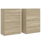 vidaXL Sideboards 2 Stk. Sonoma-Eiche 60x31x84 cm Holzwerkstoff vidaXL Sideboards 2 Stk. Sonoma-Eiche 60x31x84 cm Holzwerkstoff