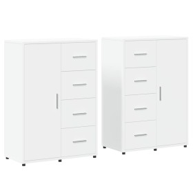 vidaXL Sideboards 2 Stk. Weiß 60x31x84 cm Holzwerkstoff