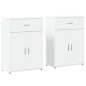 vidaXL Sideboards 2 Stk. Weiß 60x30x84 cm Holzwerkstoff vidaXL Sideboards 2 Stk. Weiß 60x30x84 cm Holzwerkstoff