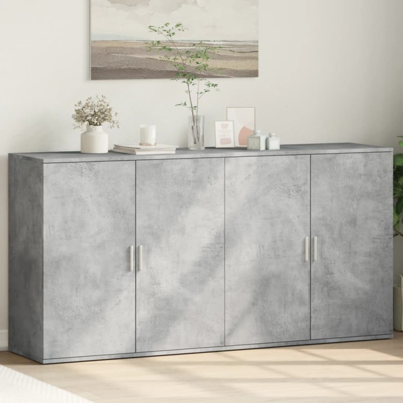 vidaXL Sideboards 2 Stk. Betongrau 79x38x80 cm Holzwerkstoff vidaXL Sideboards 2 Stk. Betongrau 79x38x80 cm Holzwerkstoff