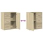 vidaXL Sideboards 2 Stk. Sonoma-Eiche 60x31x70 cm Holzwerkstoff vidaXL Sideboards 2 Stk. Sonoma-Eiche 60x31x70 cm Holzwerkstoff