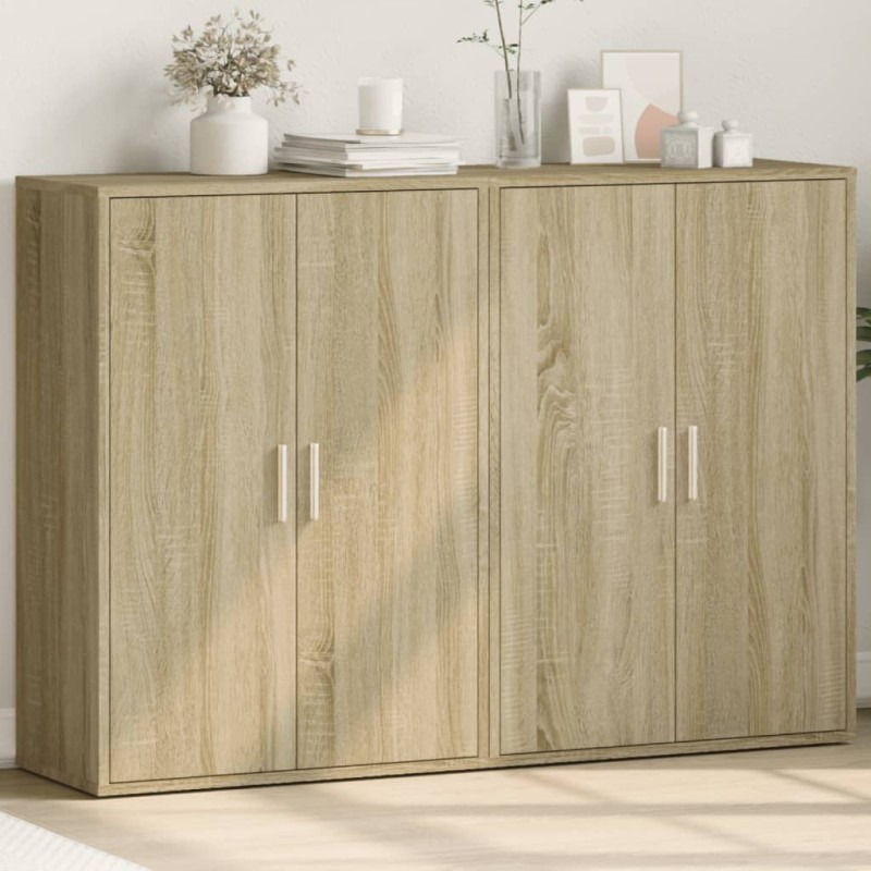 vidaXL Sideboards 2 Stk. Sonoma-Eiche 60x31x84 cm Holzwerkstoff vidaXL Sideboards 2 Stk. Sonoma-Eiche 60x31x84 cm Holzwerkstoff