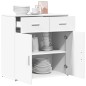 vidaXL Sideboard Weiß 79x38x80 cm Holzwerkstoff vidaXL Sideboard Weiß 79x38x80 cm Holzwerkstoff