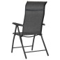 vidaXL Gartenstühle 8 Stk. Klappbar Grau Poly Rattan vidaXL Gartenstühle 8 Stk. Klappbar Grau Poly Rattan