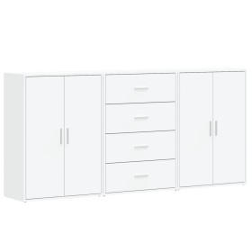 vidaXL Sideboards 3 Stk. Weiß 60x31x84 cm Holzwerkstoff