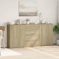 vidaXL Sideboards 3 Stk. Sonoma-Eiche 60x31x84 cm Holzwerkstoff vidaXL Sideboards 3 Stk. Sonoma-Eiche 60x31x84 cm Holzwerkstoff