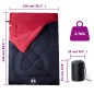 vidaXL Doppelschlafsack mit Kissen Erwachsene Camping 3-4 Jahreszeiten vidaXL Doppelschlafsack mit Kissen Erwachsene Camping 3-4 Jahreszeiten