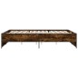 vidaXL Bettgestell Räuchereiche 160x200 cm Holzwerkstoff und Metall vidaXL Bettgestell Räuchereiche 160x200 cm Holzwerkstoff und Metall