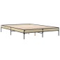 vidaXL Bettgestell Sonoma-Eiche 160x200 cm Holzwerkstoff und Metall vidaXL Bettgestell Sonoma-Eiche 160x200 cm Holzwerkstoff und Metall