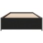 vidaXL Bettgestell Schwarz 75x190 cm Holzwerkstoff und Metall vidaXL Bettgestell Schwarz 75x190 cm Holzwerkstoff und Metall
