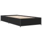 vidaXL Bettgestell Schwarz 75x190 cm Holzwerkstoff und Metall vidaXL Bettgestell Schwarz 75x190 cm Holzwerkstoff und Metall