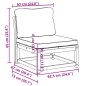 vidaXL Gartensofa mit Kissen Massivholz Akazie vidaXL Gartensofa mit Kissen Massivholz Akazie