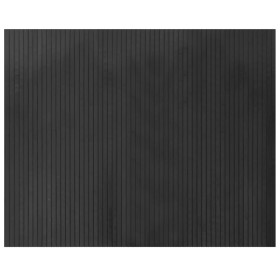 vidaXL Teppich Rechteckig Grau 80x100 cm Bambus
