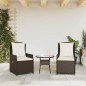 vidaXL Gartensessel 2 Stk. Verstellbar Braun Poly Rattan vidaXL Gartensessel 2 Stk. Verstellbar Braun Poly Rattan
