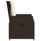 vidaXL Gartensessel 2 Stk. Verstellbar Braun Poly Rattan vidaXL Gartensessel 2 Stk. Verstellbar Braun Poly Rattan