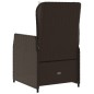 vidaXL Gartensessel 2 Stk. Verstellbar Braun Poly Rattan vidaXL Gartensessel 2 Stk. Verstellbar Braun Poly Rattan