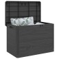 vidaXL Outdoor-Kissenbox Anthrazit 77,5x44,5x53 cm Polypropylen vidaXL Outdoor-Kissenbox Anthrazit 77,5x44,5x53 cm Polypropylen