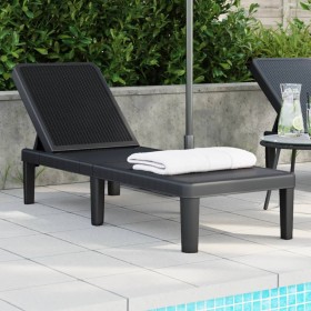 vidaXL Sonnenliege Schwarz 159x57x83,5 cm Polypropylen