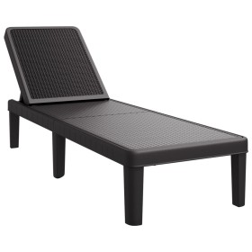 vidaXL Sonnenliege Schwarz 159x57x83,5 cm Polypropylen